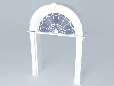 Archway with Glass Window 3D model