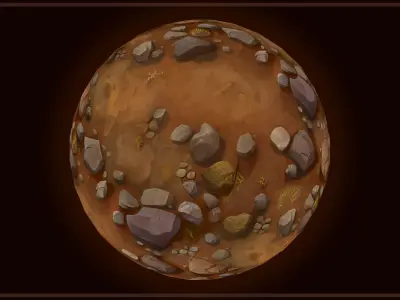 Ground - Earth and Rocks - 20 TEXTURES - Hand-painted -PACK 4--- Texture