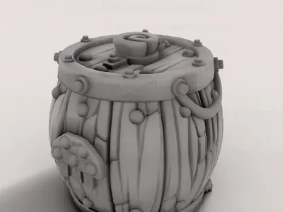 environment set barrel 3D print model