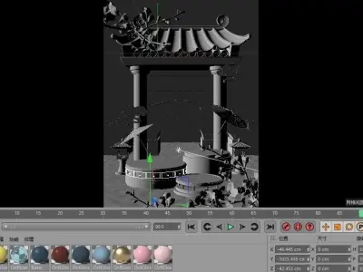 Chinese Valentine Day e-commerce promotion booth 3D model