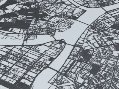 Saint Petersburg Road Network and Streets 3D model