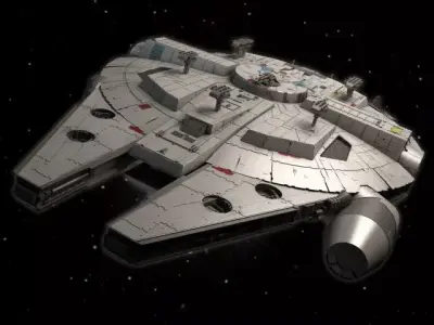 Millenium Falcon Space Ship Star Wars 1 3D model
