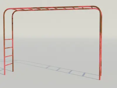 Playground Monkey Bars - Low-poly PBR  Low-poly 3D model