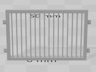 WINDOW SECURITY BARS 7MM SCALE O GAUGE MODEL RAILWAY 3D print model