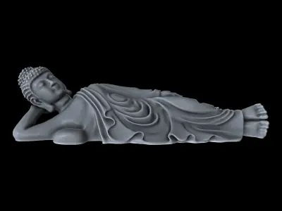 STUE001 Reclining Buddha 3D model