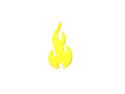 Fire Symbol v9 006 Low-poly 3D model
