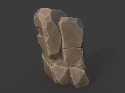 Cliff Rock Game Ready Prop Low-poly 3D model