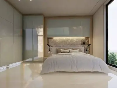 MINIMALIS WHITE MASTER BEDROOM 3D model