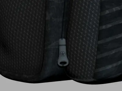 Black Camouflage Backpack - Character Costume Low-poly 3D model