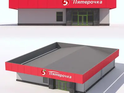 Shopping center 3D model get