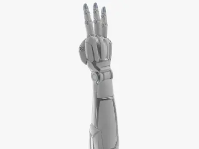 Cyborg arm 3 fingers 3D model