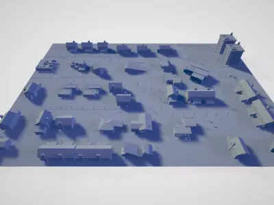 Residential House District Area - 3D Model 3D model