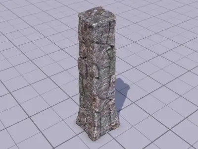 Stone Bridge Low-poly 3D model shop