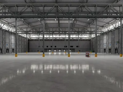 Warehouse Logistic 10 interior and exterior 3D model