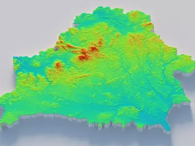 Belarus Country Terrain 3D model