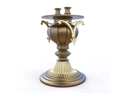 Metal candle Holder Low-poly 3D model