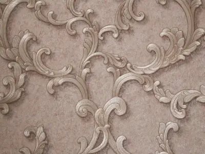Rococo Scrollwork Wallpaper Texture Texture