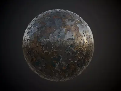 Metal Rusted Painted Seamless PBR Texture Texture