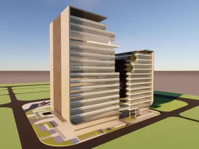 Modern City Block -A26 3D model