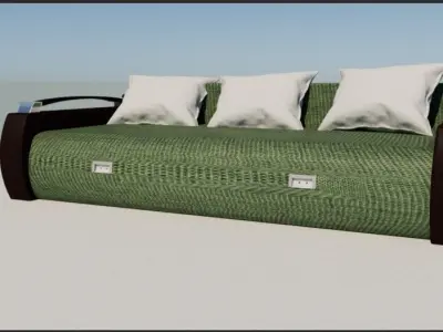 Modern Sofa Low-poly 3D model