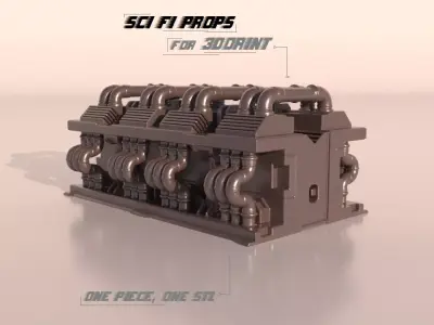 SCI-FI PROPS for 3Dprint 3D print model