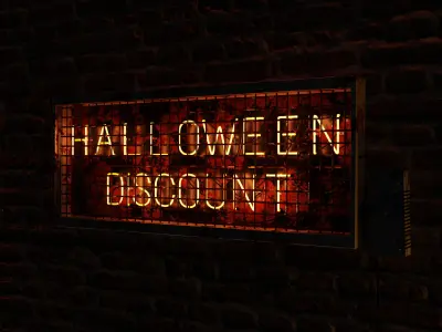 Neon Halloween Discount 3D model