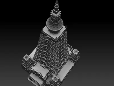 Mahabodhi temple 3D print model