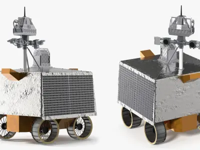  NASA VIPER Robotic Lunar Rover Silver Rigged 