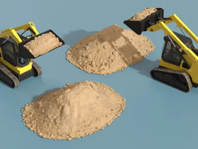  Skid Steer Loader with Operator and Sand Load 