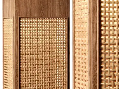 Florence rattan wall lantern FV1  3D model