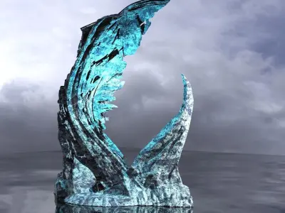 Ice Rock Fantasy Ancient Rock 3D model