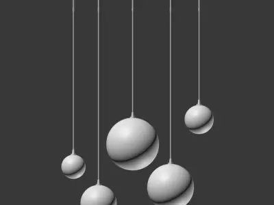 Glass Globe Pendant 150 Schwung Home 3D model