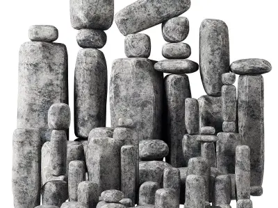 Stone block 3D model