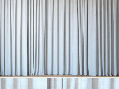 Curtains 91 Curtains with Tulle ROHI Topia 3D model