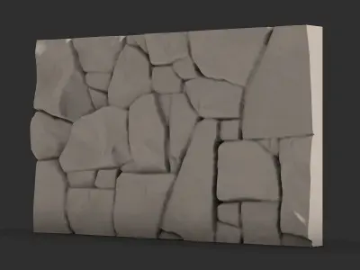 Fortress Stone Wall Section 3D print model purchase