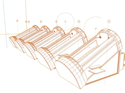 Sci-Fi Cryo Chamber Low-poly 3D model
