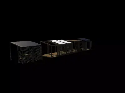  Pergola set 3D model