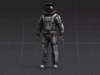 V2 ASTRONAUT SUIT Low-poly 3D model buy