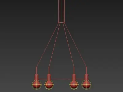 HEAVY circular chandelier with lights hanging from it 3D model