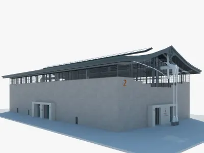 Exhibition Hall model 6 3D model