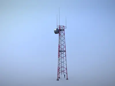 LA CellTower Truss 26M Low-poly 3D model