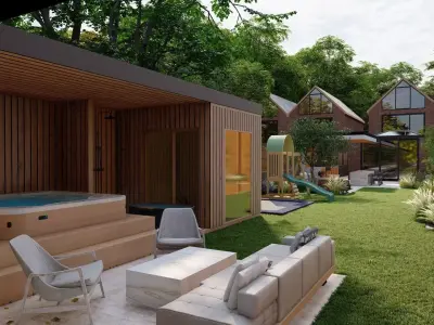 Garden Landscape 3D Model - SketchUp and Lumion Scene  3D model