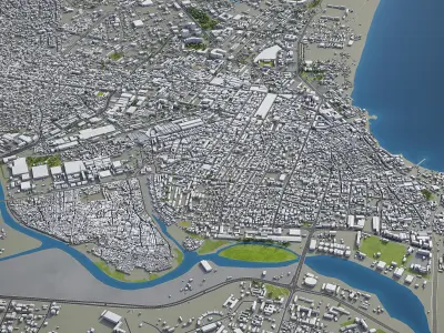Accra - City 3D Model Low-poly 3D model