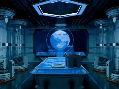 Sci-Fi Laboratory Asset Low-poly 3D model