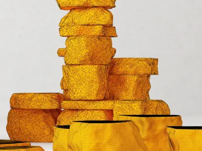 Rock stone collection n6 3D model