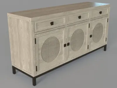 Empire Accent Chest Driftwood 3D model