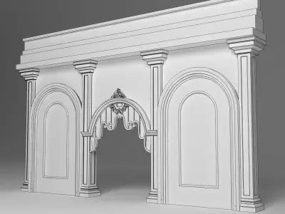 Modern wall panel 3D model