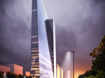 Exterior night scene 3D model