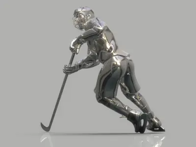 Ice hockey player 3D model