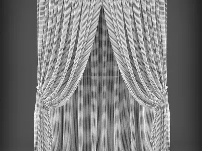 Curtain 3D Low-poly 3D model buy